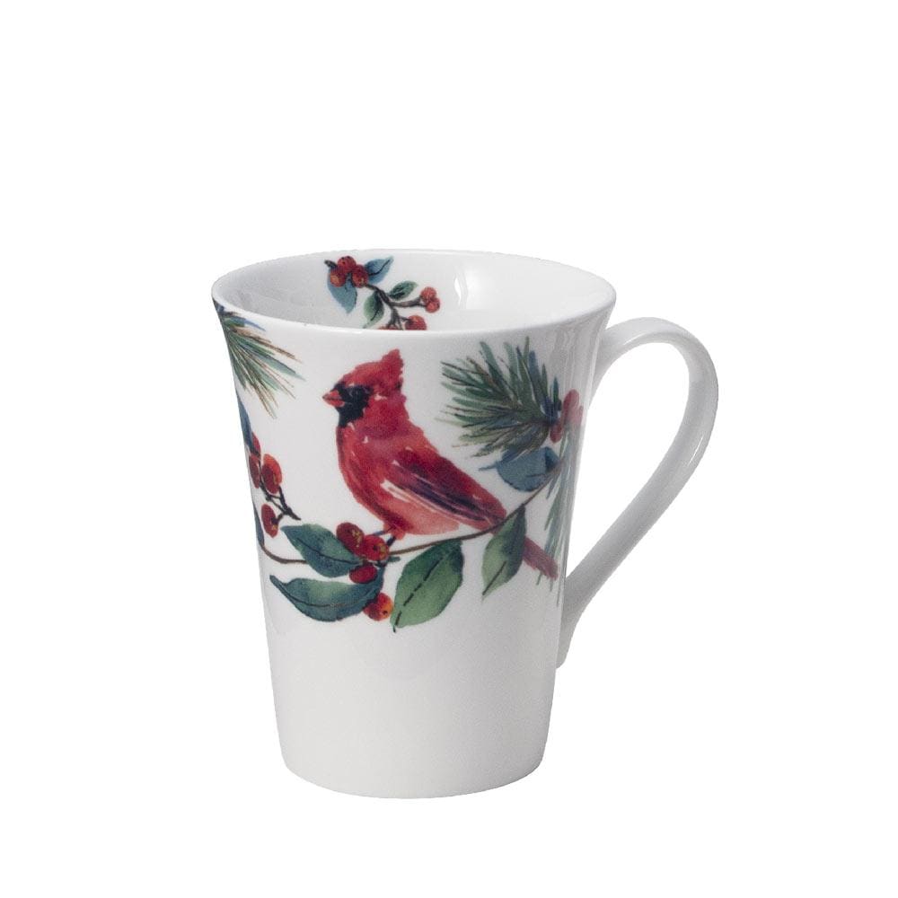 Winter Cardinal 24 Piece Dinnerware Set, Service for 6