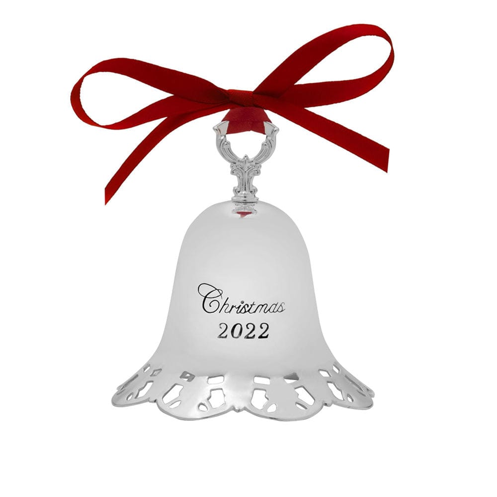 2022 Silver Plated Pierced Bell Ornament, 43rd Edition