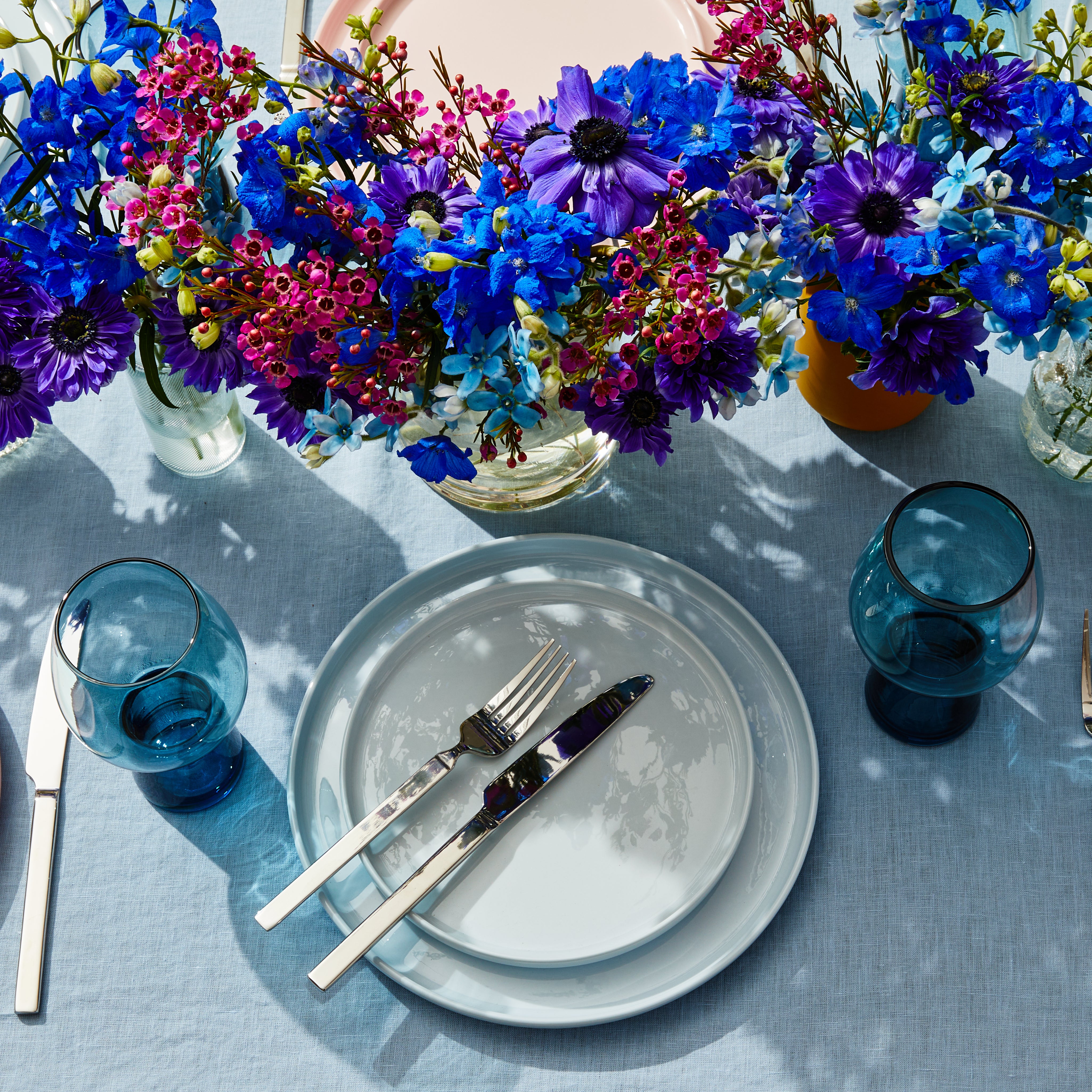 Madison Misty Blue Dinnerware Set, 12pc