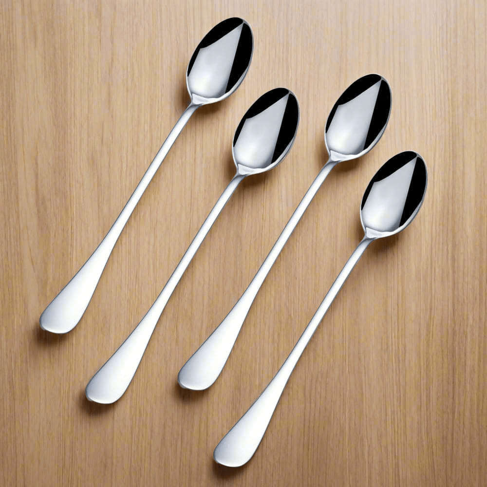 Long Handle Set of 4 Iced Tea Spoons