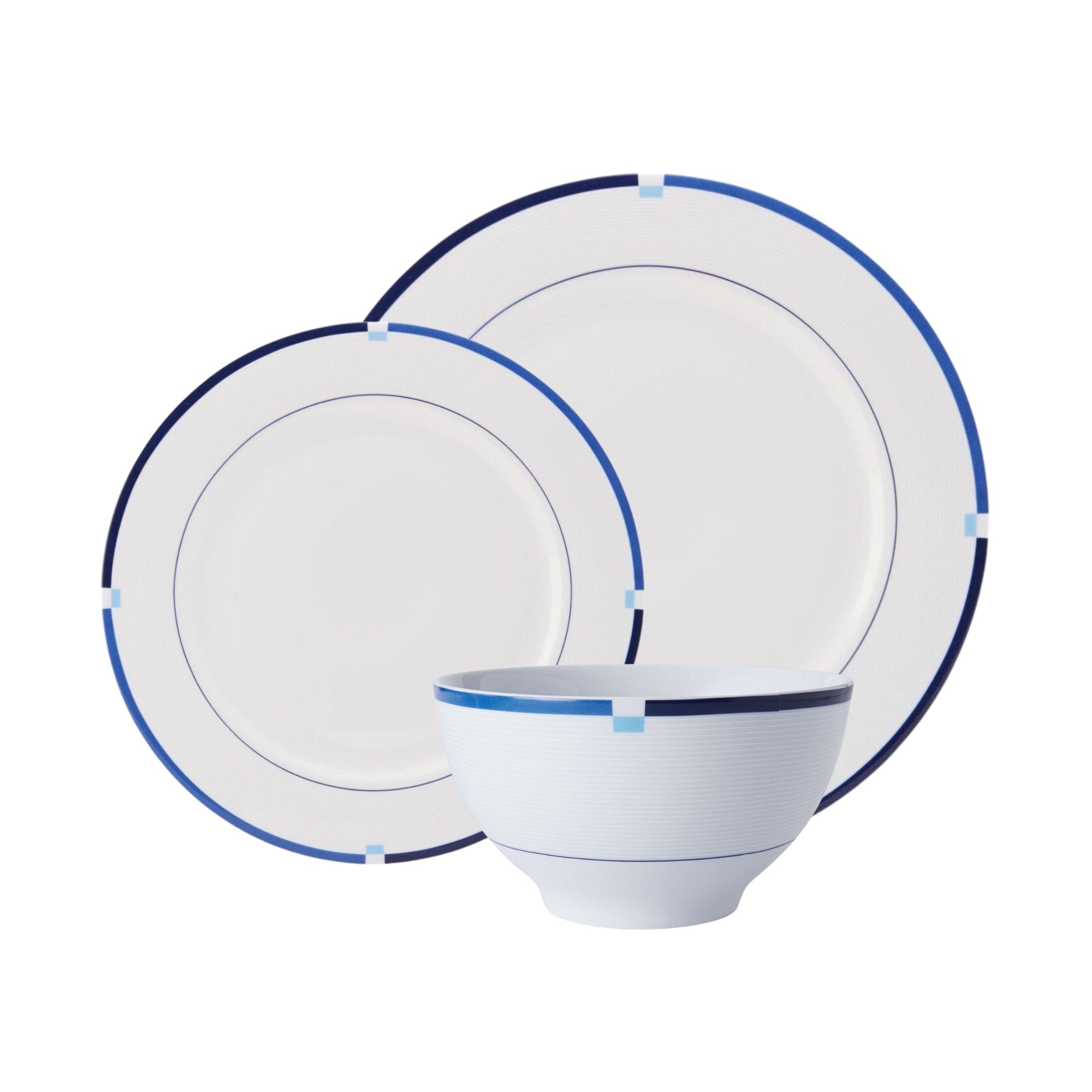 Jet Set Blue 12 Piece Dinnerware Set, Service for 4