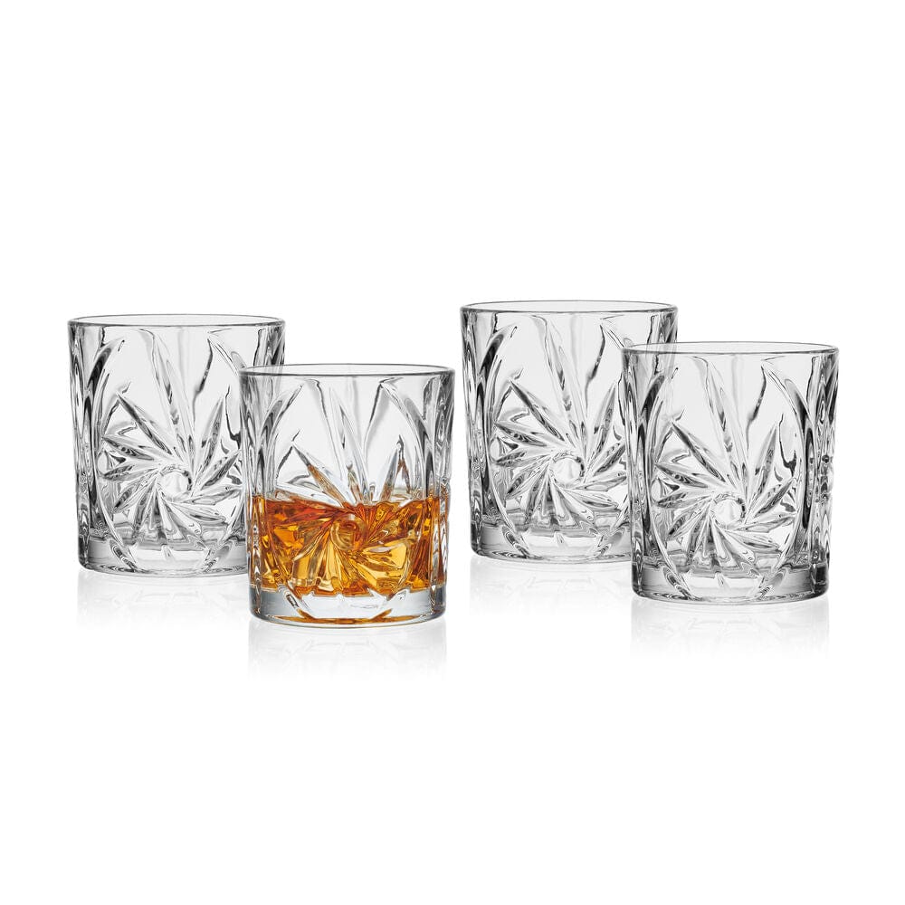 Kelsey Set of 4 Double Old Fashioned Whiskey Glasses