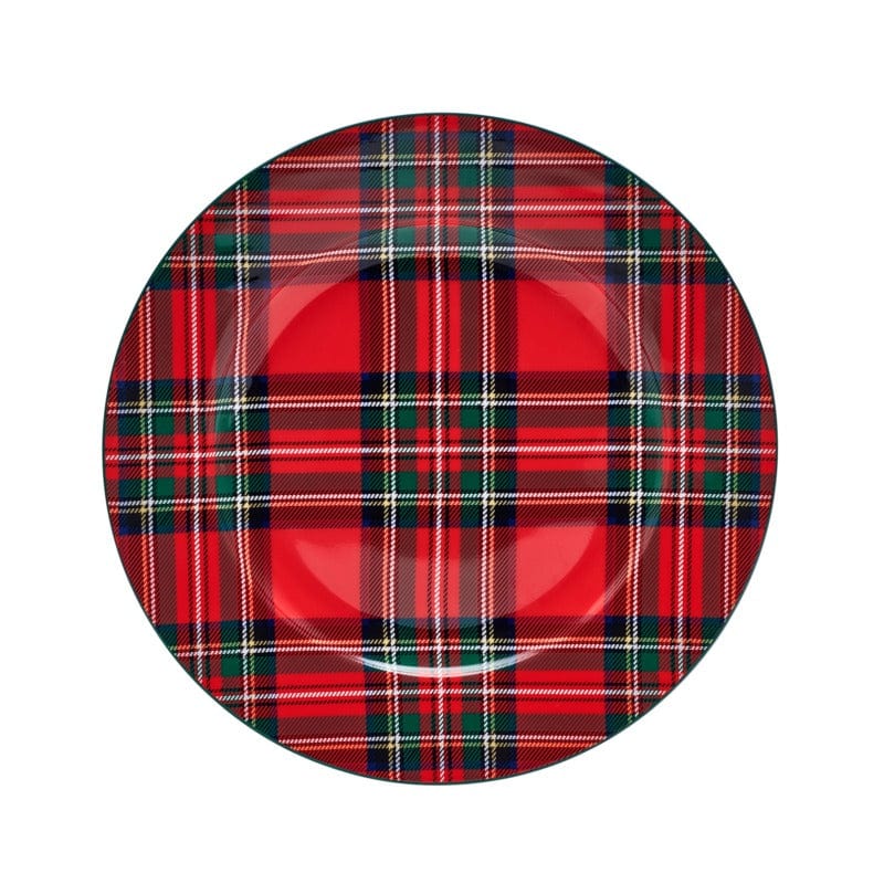 Tartan Red 24 Piece Dinnerware Set, Service for 8