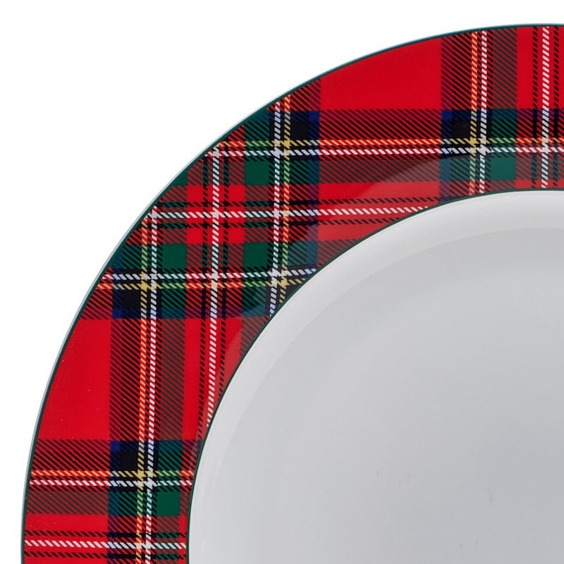 Tartan Red 24 Piece Dinnerware Set, Service for 8