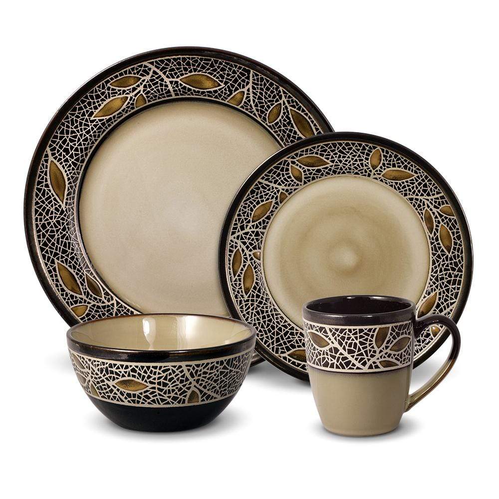 Alexandria 16 Piece Dinnerware Set, Service for 4