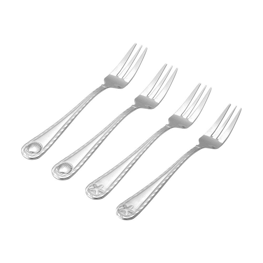 Antigua Frost Coastal Set of 4 Appetizer Forks