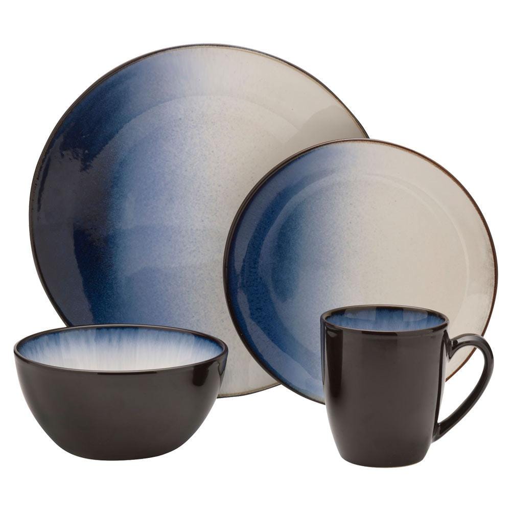 Asher Blue 16 Piece Dinnerware Set, Service for 4