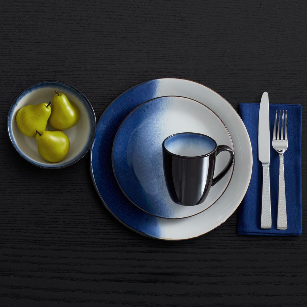 Asher Blue 16 Piece Dinnerware Set, Service for 4