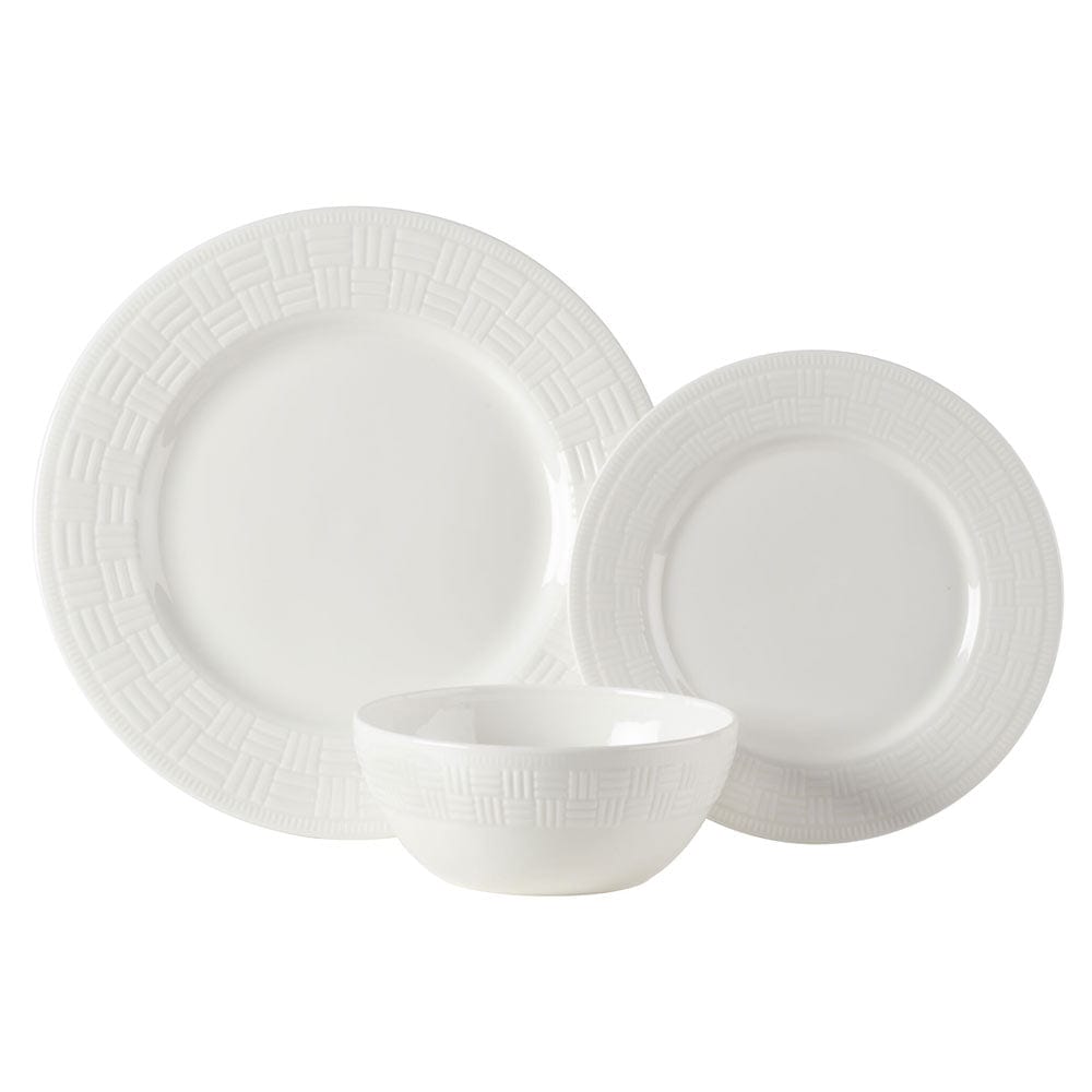 Ashlyn Vegan Bone 12 Piece Dinnerware Set, Service for 4