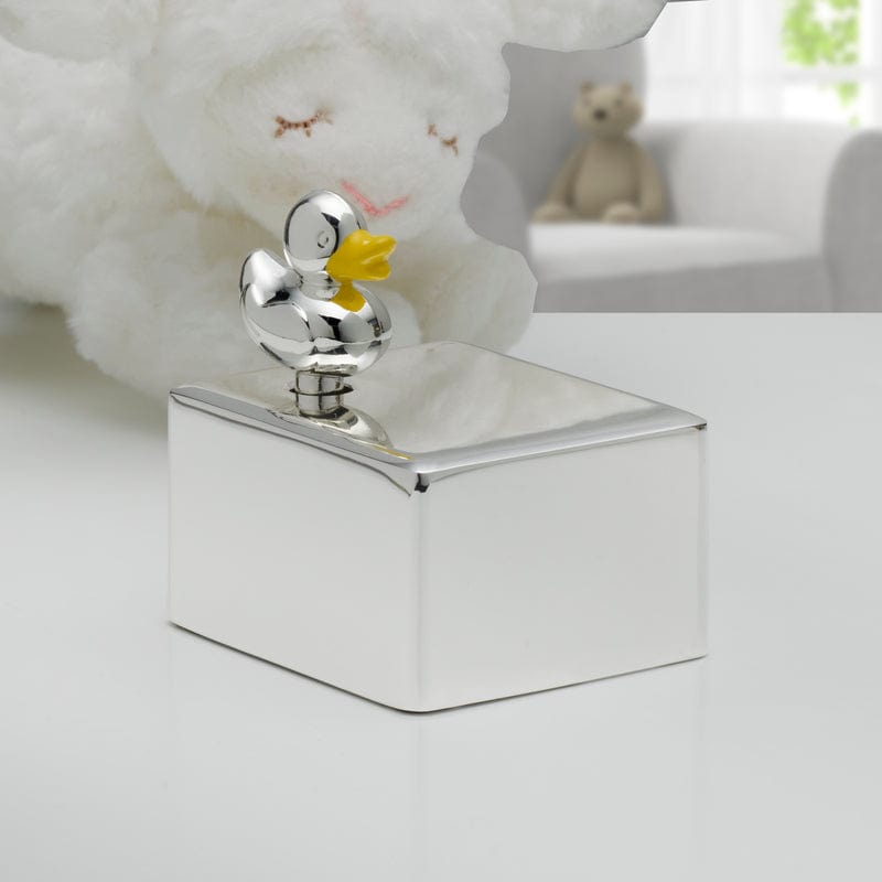 Baby Duck Silverplate Music Box