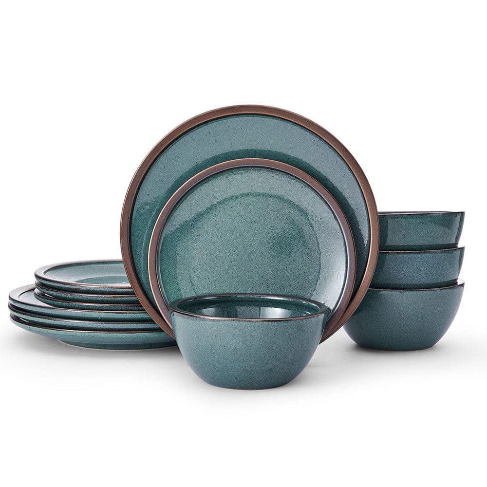 Barrett Green 12 Piece Dinnerware Set, Service for 4