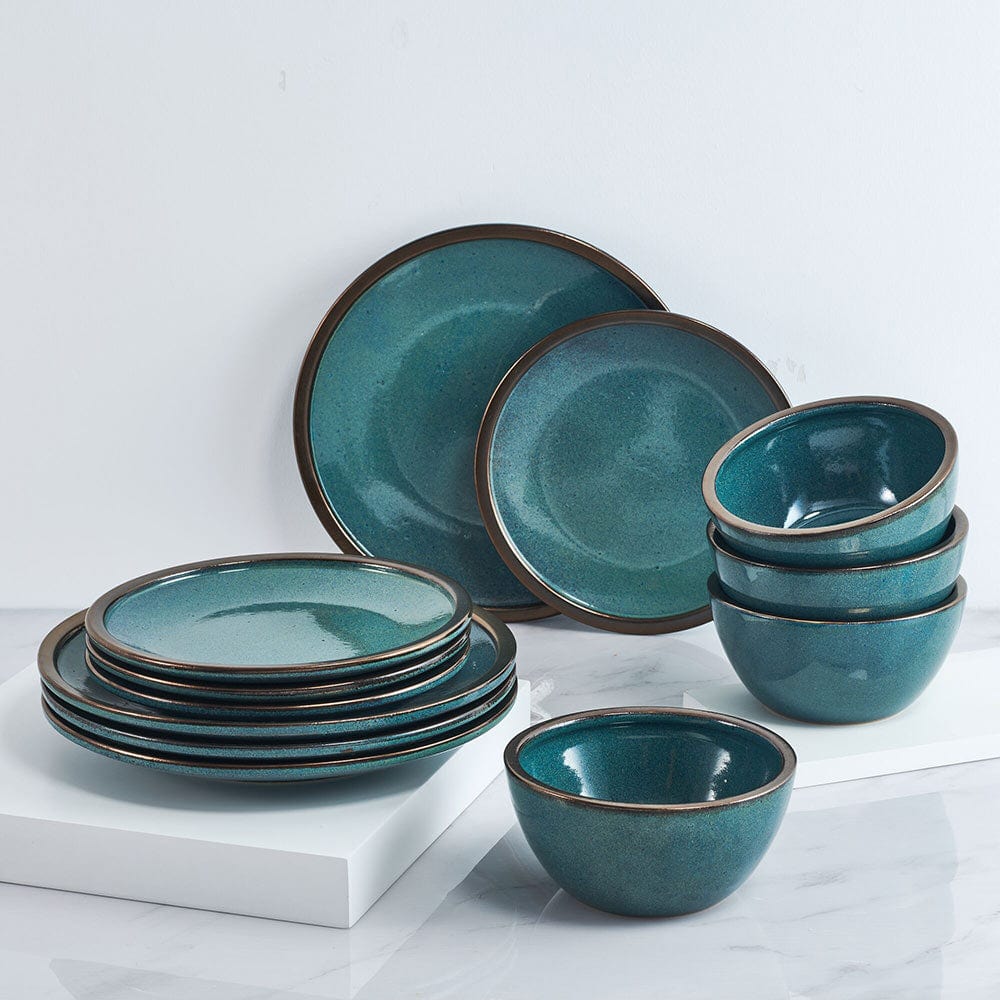 Barrett Green 12 Piece Dinnerware Set, Service for 4