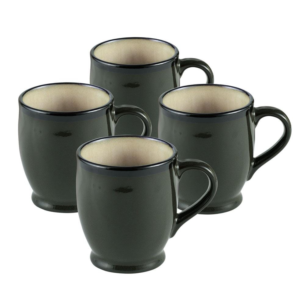 Belmont Set of 4 Green Mugs