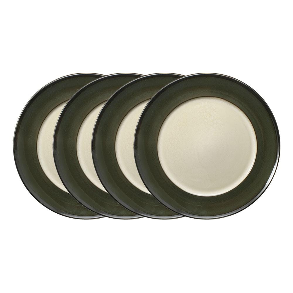 Belmont Set of 4 Green Round Dinner Plates