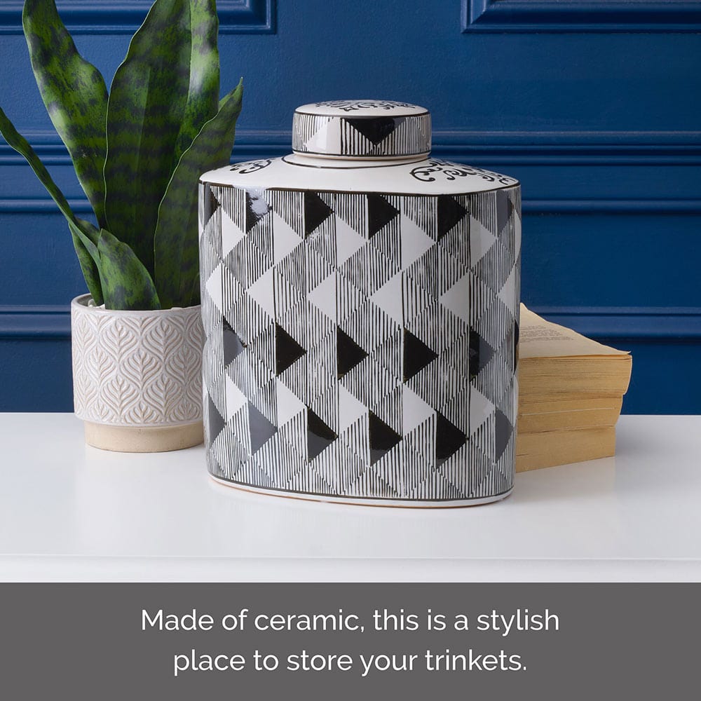 Diamond Decorative Oval Canister
