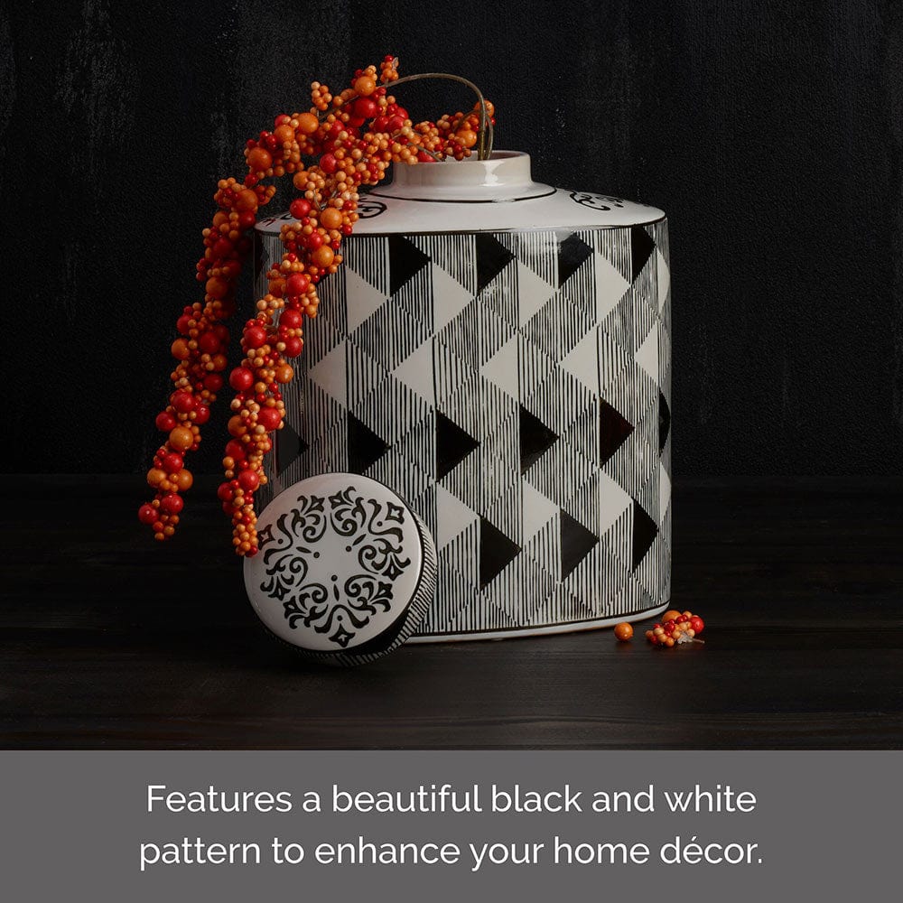 Diamond Decorative Oval Canister