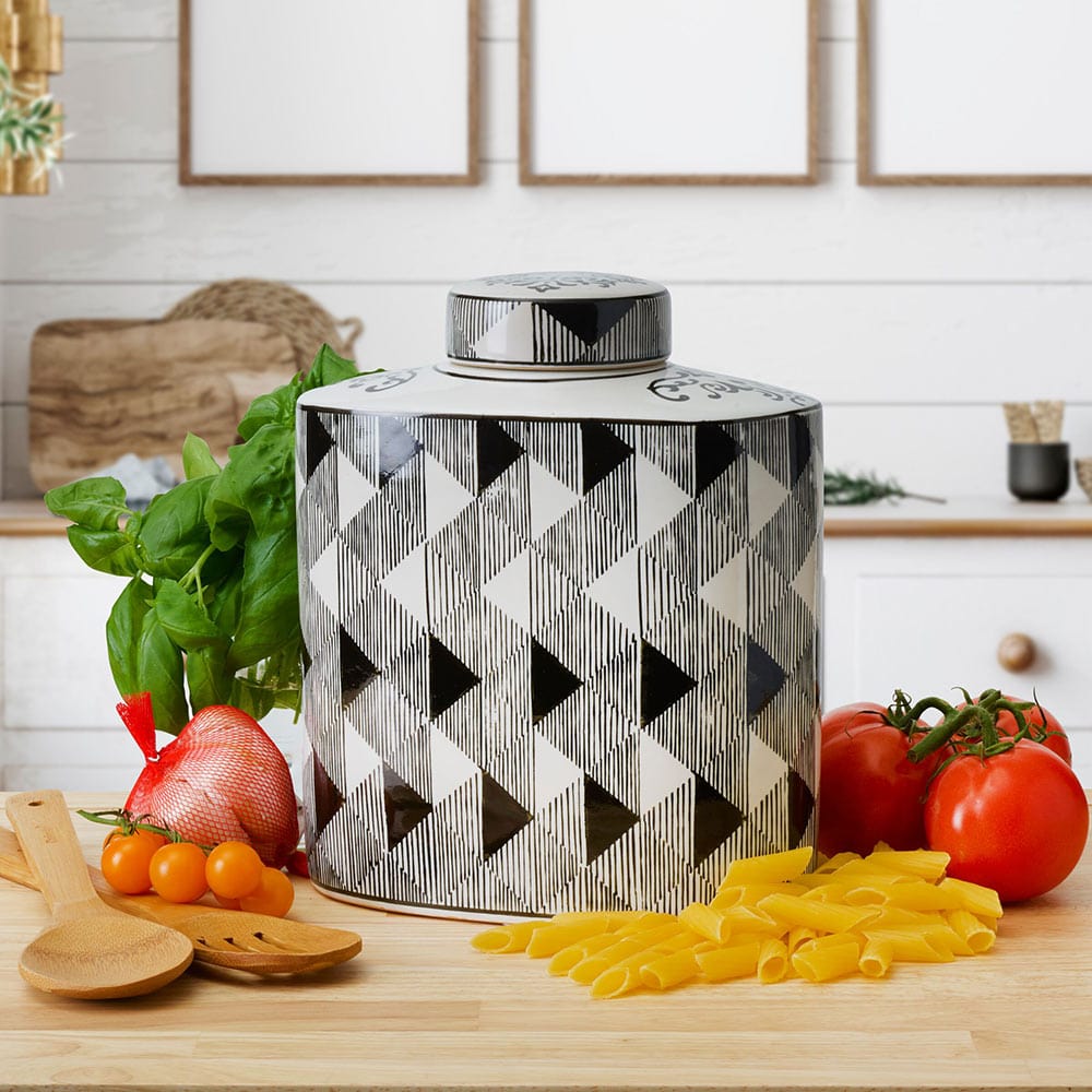Diamond Decorative Oval Canister