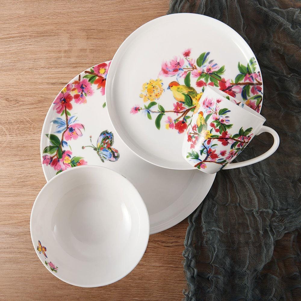 Butterfly Garden 16 Piece Dinnerware Set, Service for 4