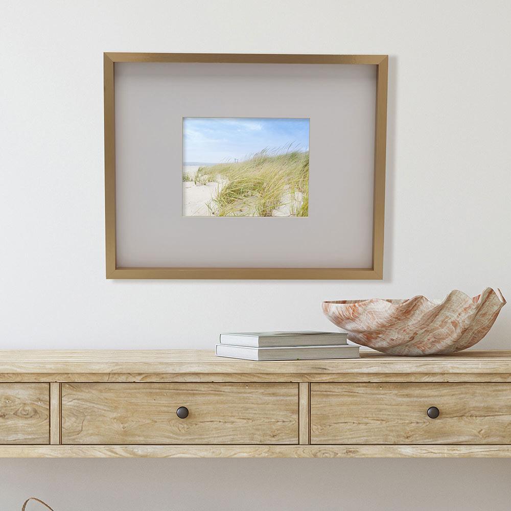 Champagne 16 x 20 Gallery Frame, Matted to 8 x 10