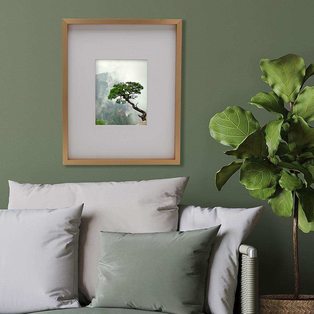 Champagne 16 x 20 Gallery Frame, Matted to 8 x 10