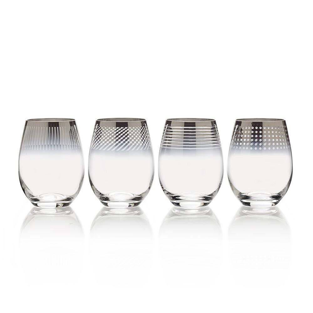 Cheers Ombre Set of 4 Stemless Wine Glasses