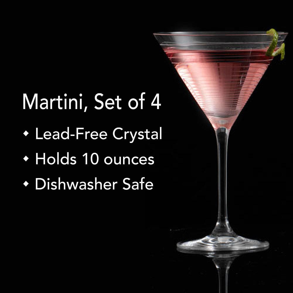 Cheers® Set of 4 Martini Glasses