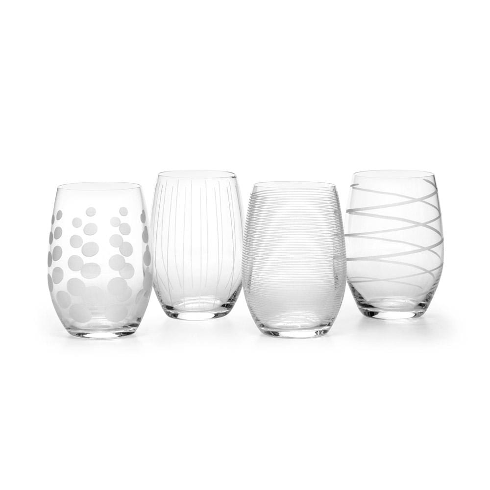 Cheers® Set of 4 Stemless Wine Glasses