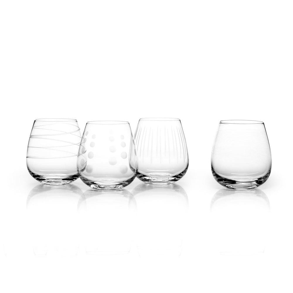 Cheers® Set of 4 Stemless Wine Glasses