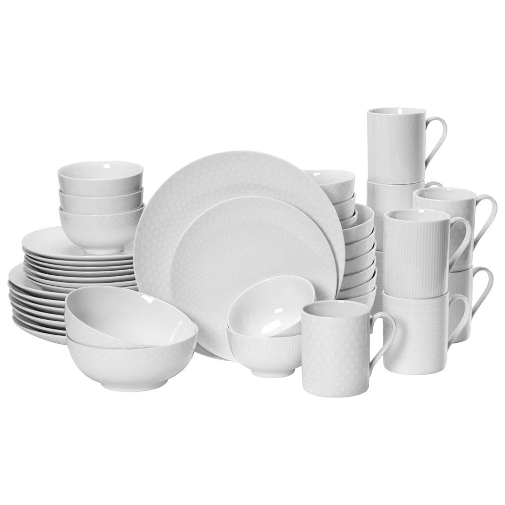 Cheers® White 40 Piece Dinnerware Set, Service for 8