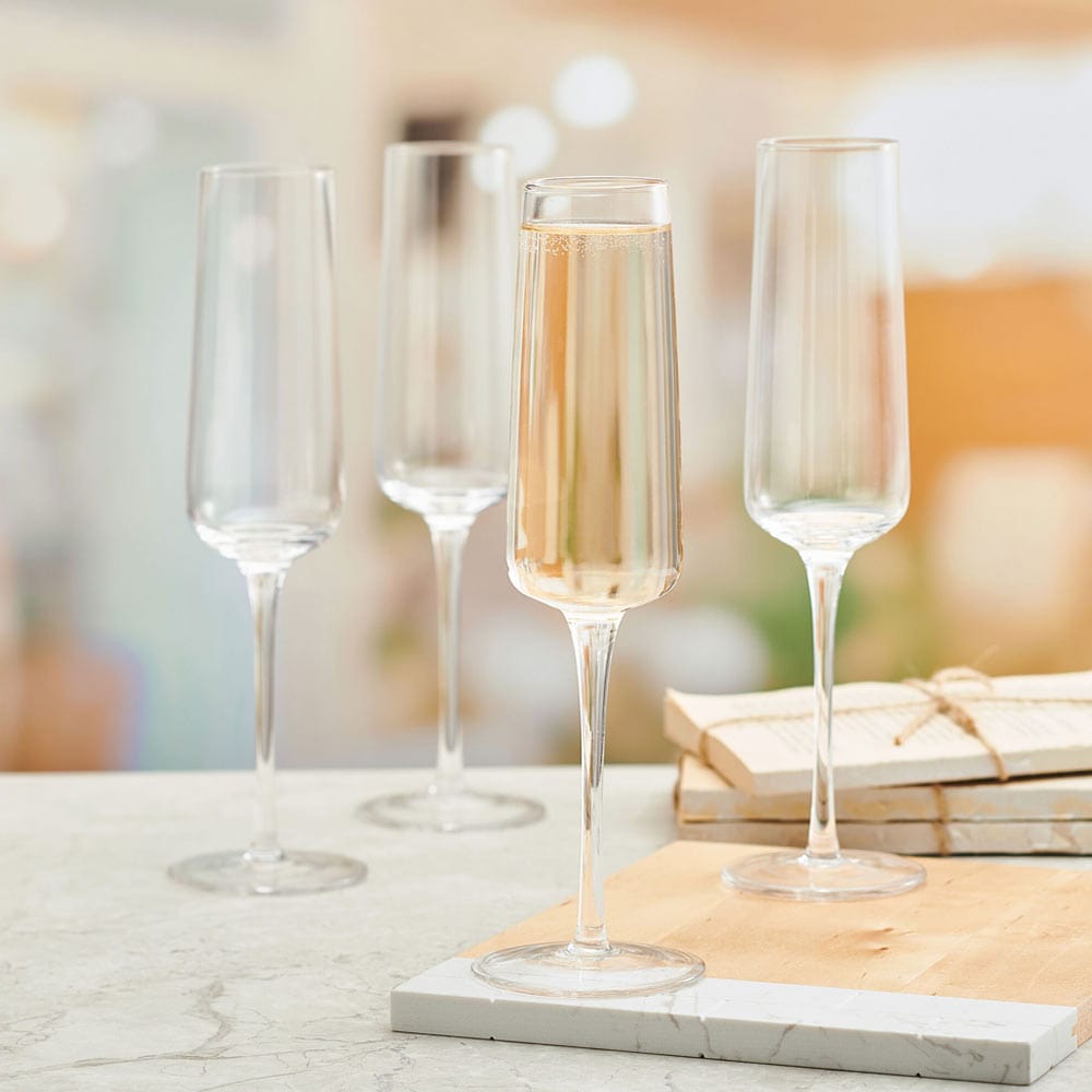Cora Set of 4 Flute Glasses