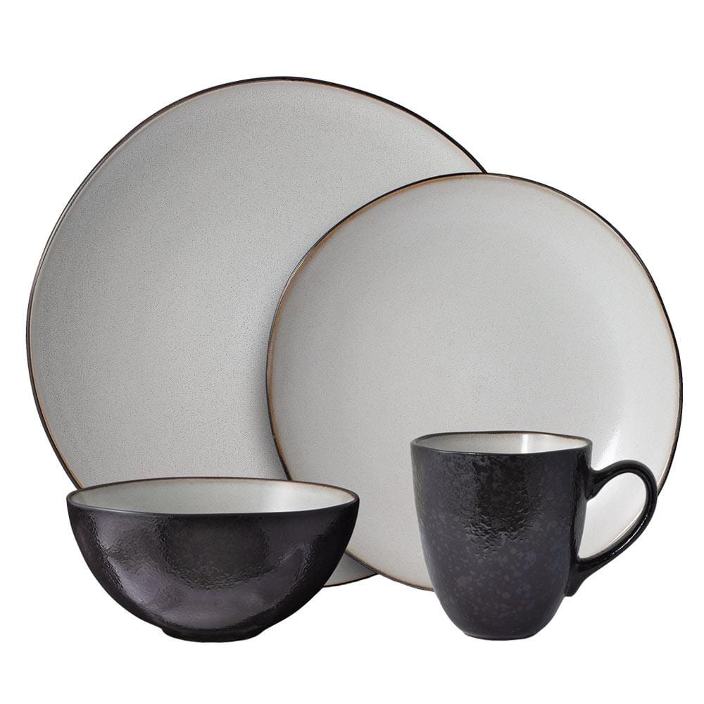 Crisa White 16 Piece Dinnerware Set, Service for 4