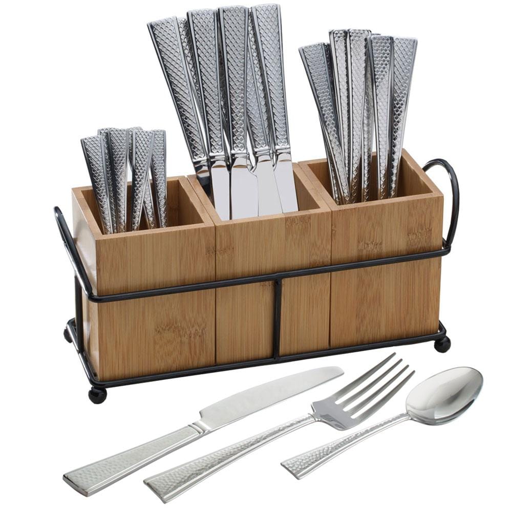 Danbury 24 Piece Flatware Set with Caddy, Service for 8