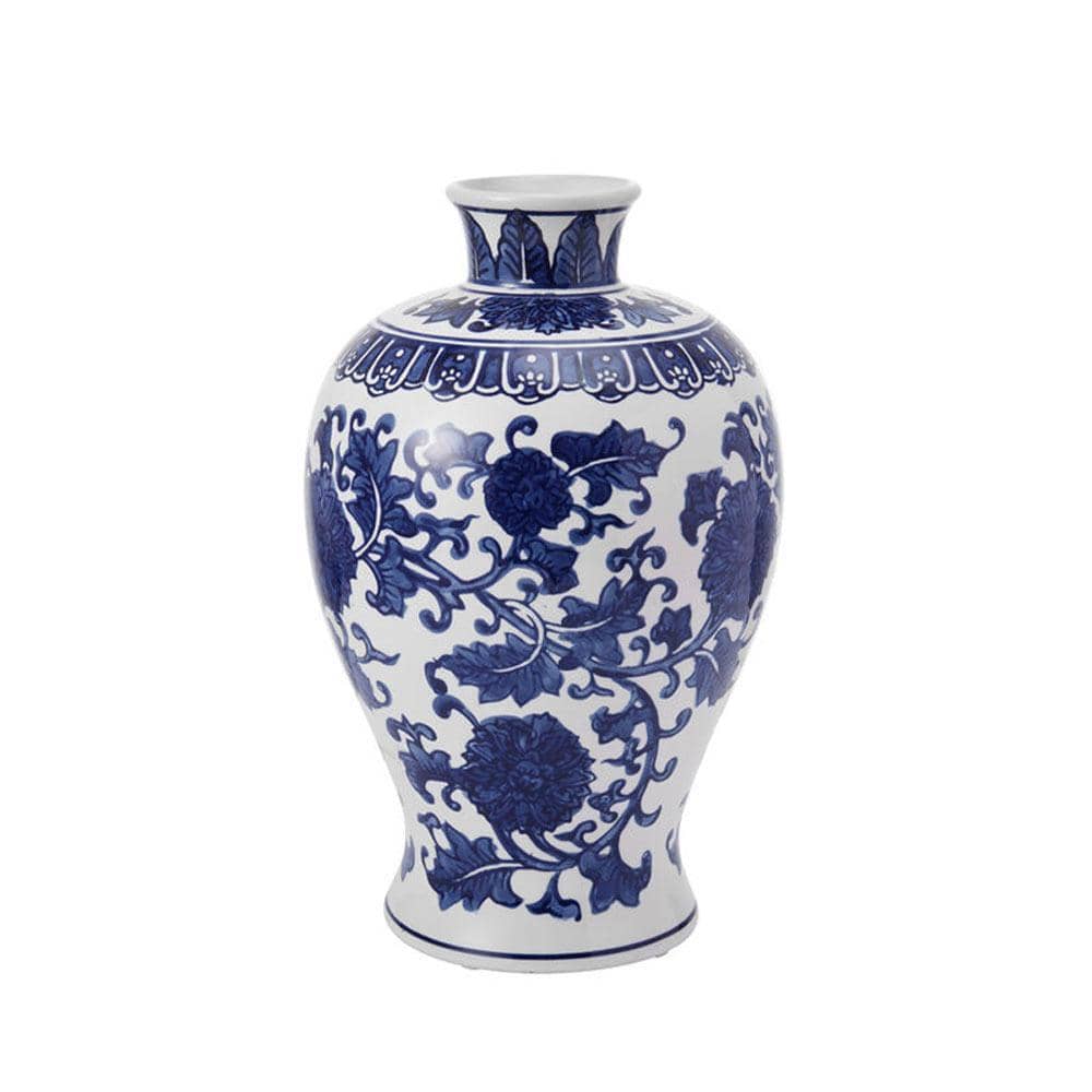 Decorative Floral Urn Vase, 10 Inch