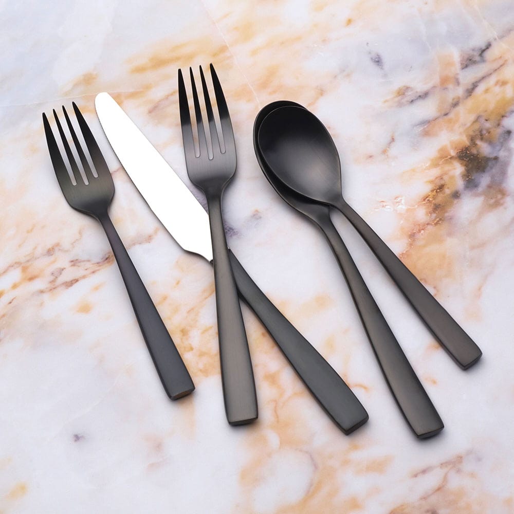 Delano Gunmetal 20 Piece Flatware Set, Service for 4