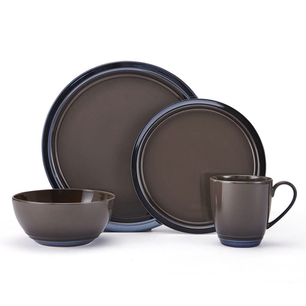 Elura Espresso 16 Piece Dinnerware Set, Service for 4