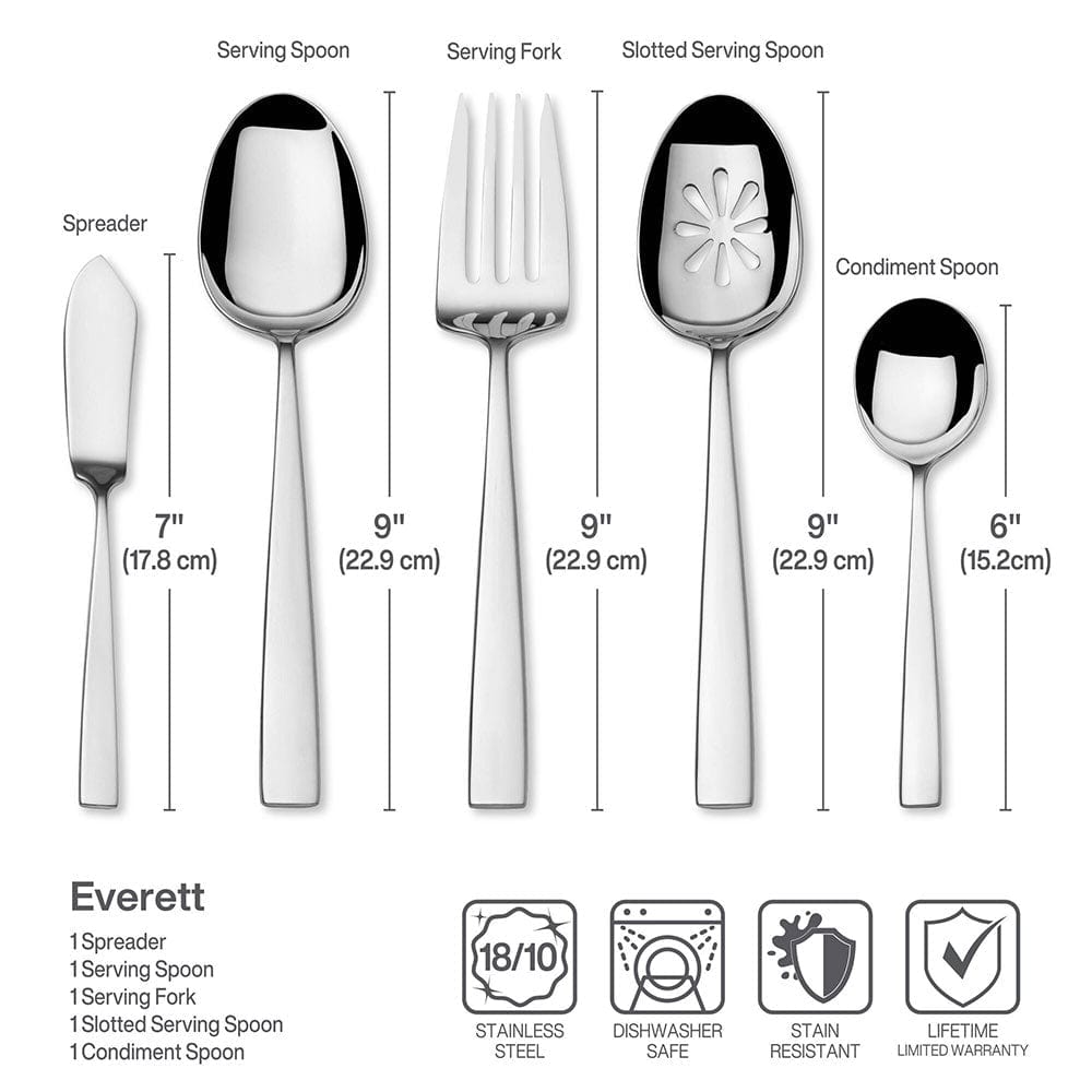 Everett 101 Piece Flatware Set, Service for 12