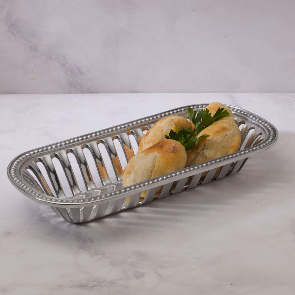 Flutes and Pearls Bread Basket