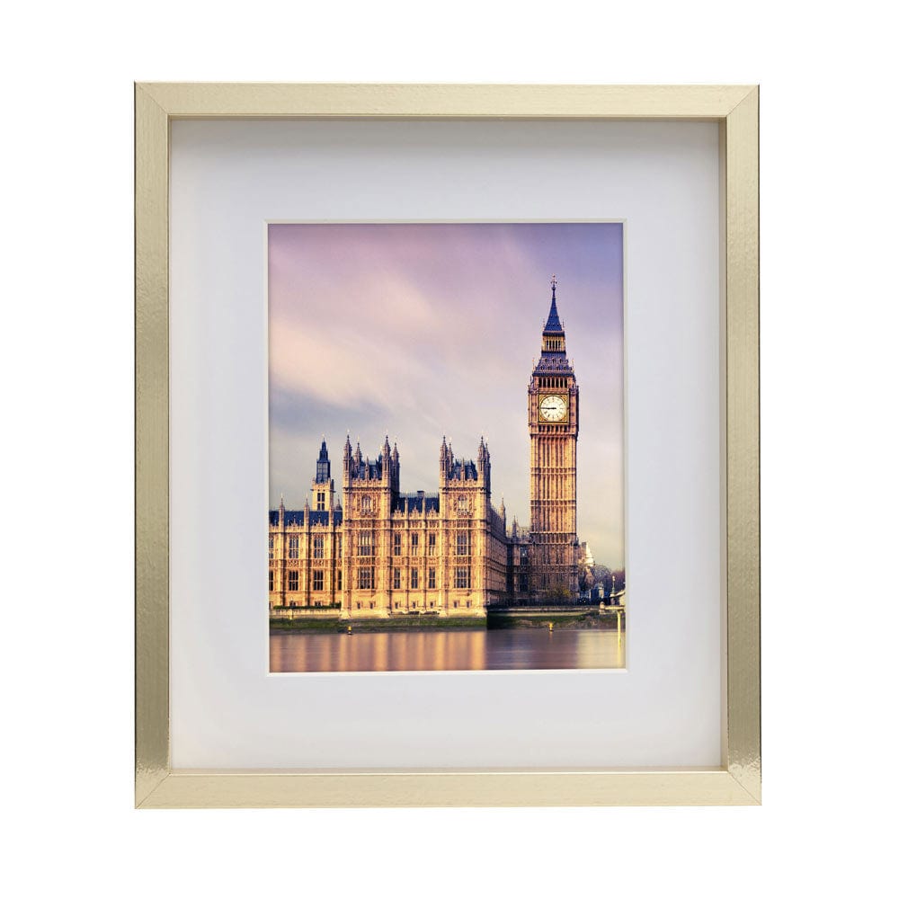 Gold 12 x 14 Gallery Frame, Matted to 8 x 10