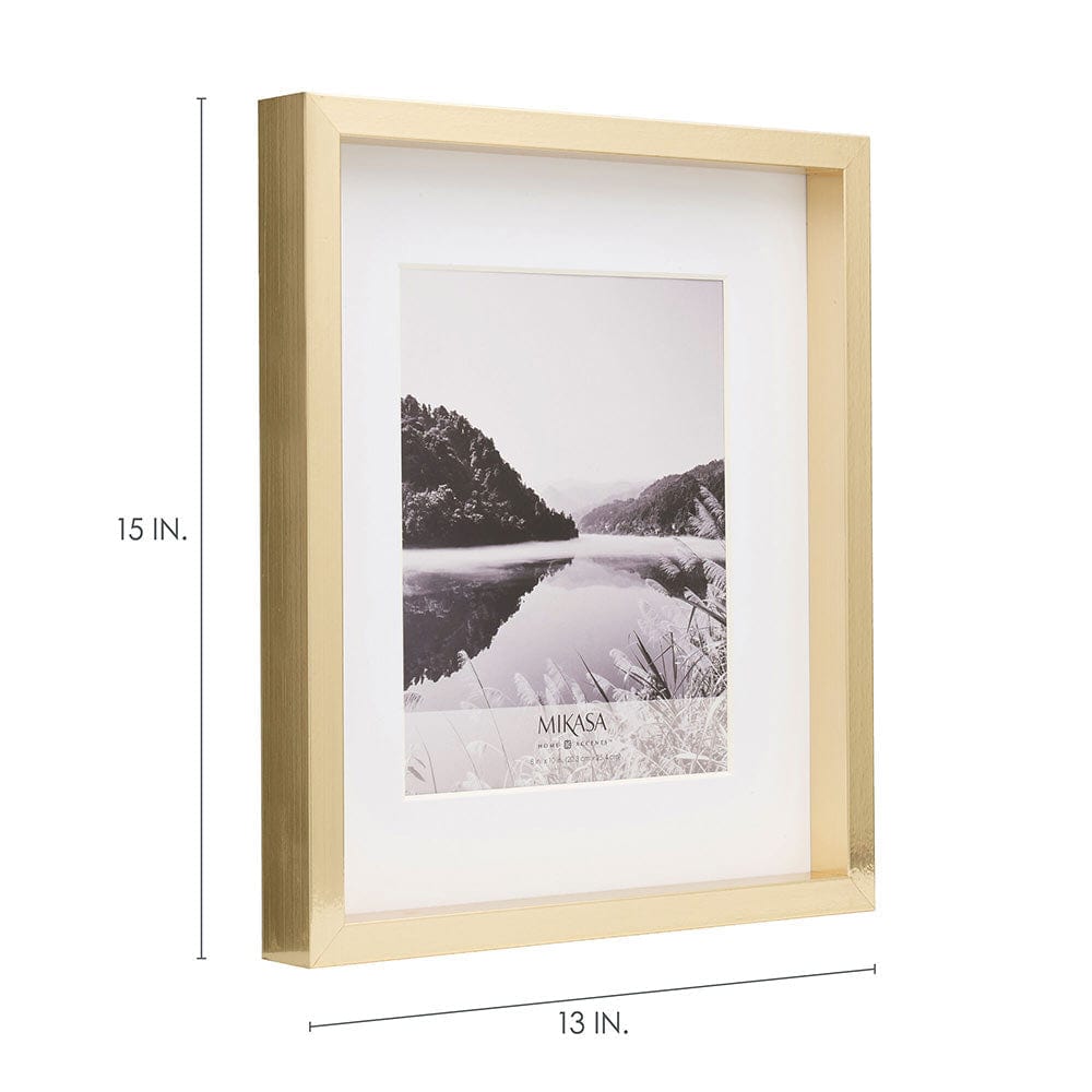 Gold 12 x 14 Gallery Frame, Matted to 8 x 10