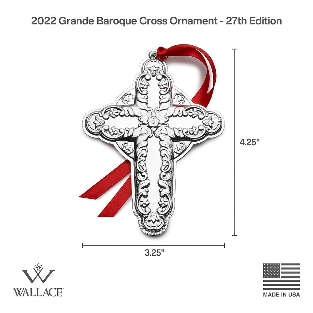 Grande Baroque 2022 Sterling Cross Ornament 27th Edition