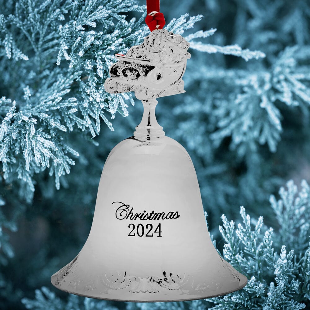 2024 Silver Plate Grande Baroque Bell Ornament, 30th Edition