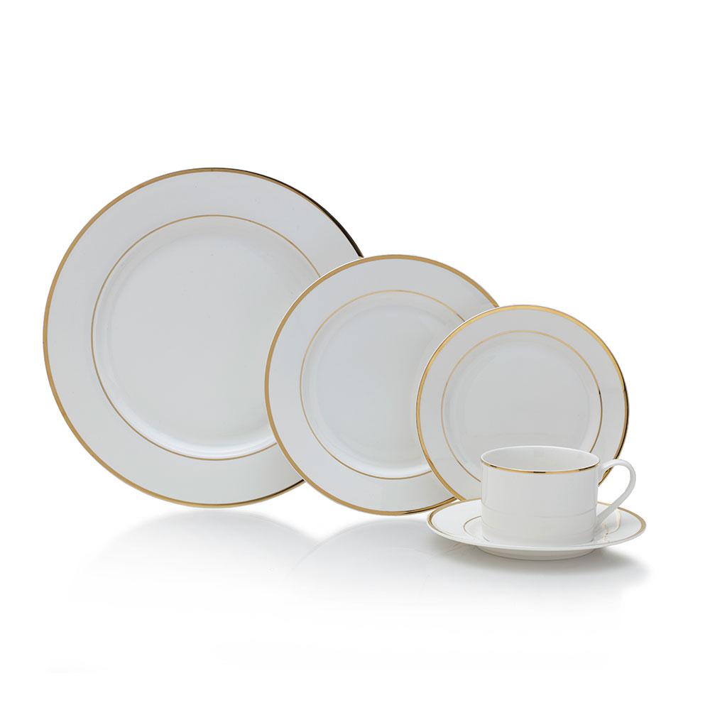 Haley Gold 20 Piece Dinnerware Set