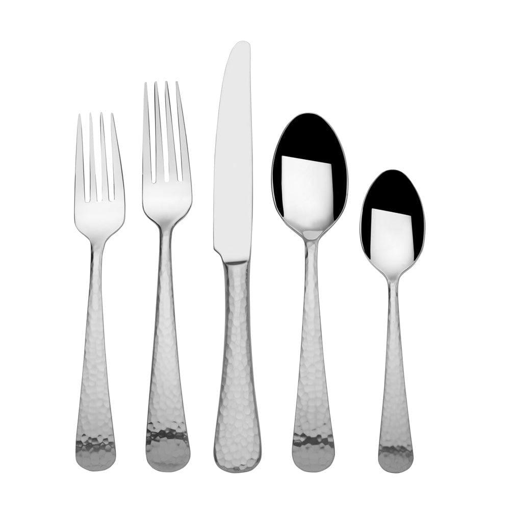 Hammered Opulent 75 Piece Flatware Set, Service for 12