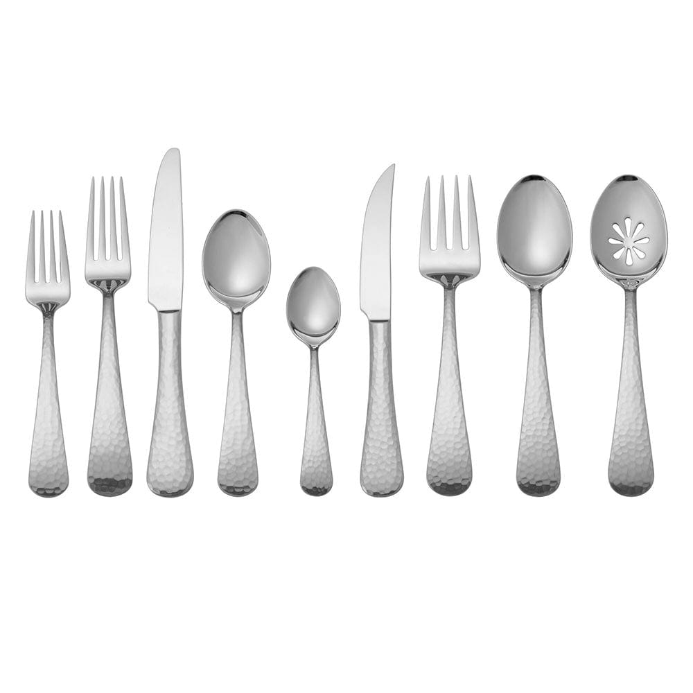 Hammered Opulent 75 Piece Flatware Set, Service for 12