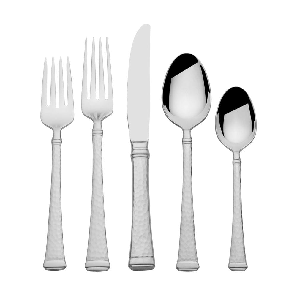 Harmony Hammered 65 Piece Flatware Set, Service for 12