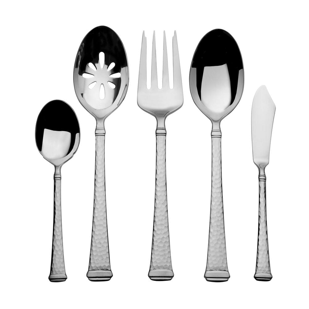 Harmony Hammered 65 Piece Flatware Set, Service for 12