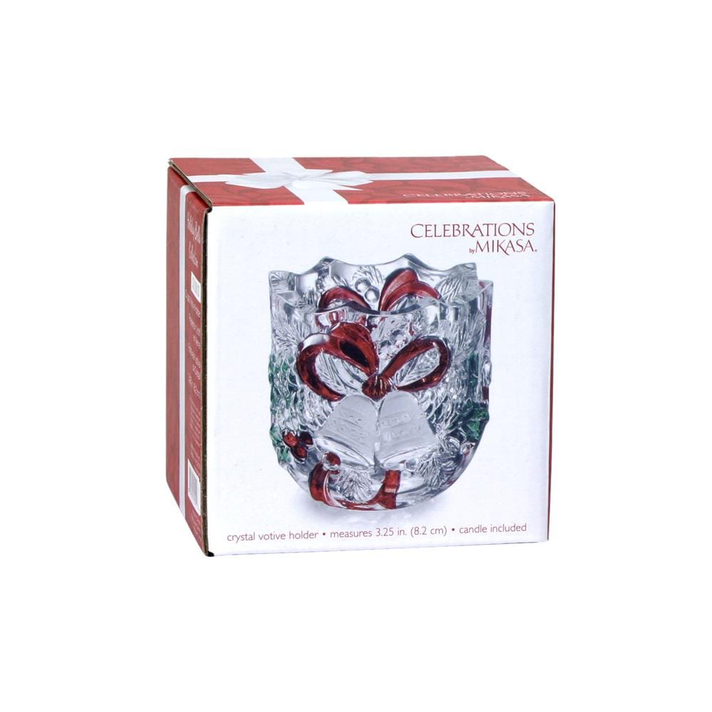 Holiday Bells Glass Votive