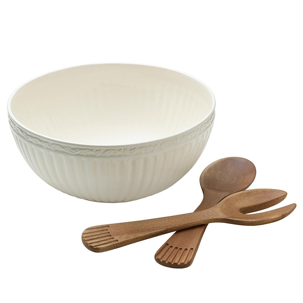 Italian Countryside® Salad Serving Bowl with Serving Utensils