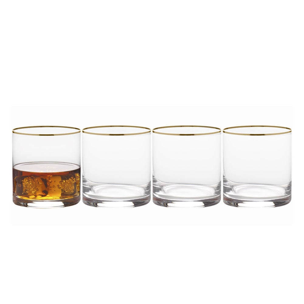 Julie Gold Set of 4 Double Old Fashioned Whiskey Glasses