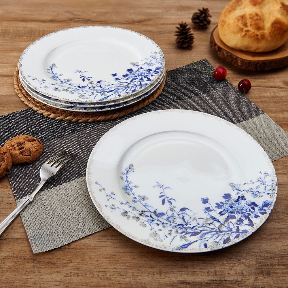 Kaia Platinum Set of 4 Dinner Plates